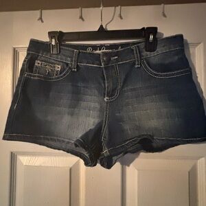 Dark Blue Denim Women's Shorts